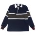 画像1: ＜OUTLET＞BARBARIAN（バーバリアン）クラシック ラガーシャツ（CENTER STRIPES）”旧モデル” / Navy×Ivory×Moss（ネイビー×アイボリー×モスグリーン）※Sサイズのみ (1)