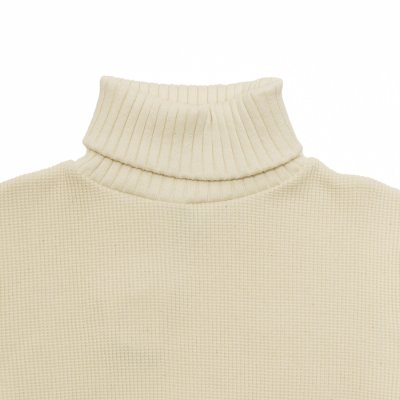 画像3: Nigel Cabourn（ナイジェル・ケーボン）TURTLE NECK SHIRT（タートルネックシャツ）"WAFFLE" / Ivory（アイボリー）