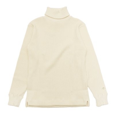 画像1: Nigel Cabourn（ナイジェル・ケーボン）TURTLE NECK SHIRT（タートルネックシャツ）WAFFLE/Ivory（アイボリー）