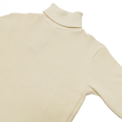 画像4: Nigel Cabourn（ナイジェル・ケーボン）TURTLE NECK SHIRT（タートルネックシャツ）"WAFFLE" / Ivory（アイボリー）
