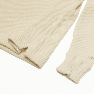 画像5: Nigel Cabourn（ナイジェル・ケーボン）TURTLE NECK SHIRT（タートルネックシャツ）"WAFFLE" / Ivory（アイボリー）