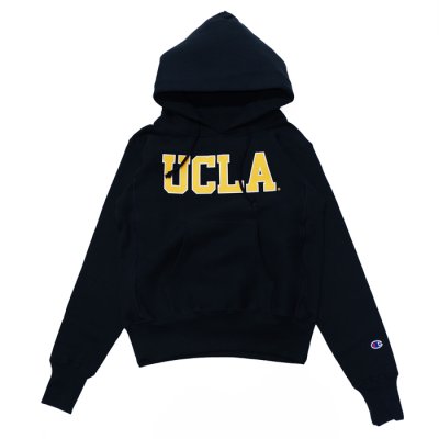 画像1: Champion（チャンピオン）REVERSE WEAVE PULLOVER HOODED SWEATSHIRT（リバースウィーブプルオーバースウェットパーカー）"UCLA"/Navy（ネイビー）Made in USA