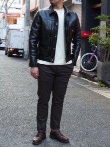 他の写真1: Y'2 LEATHER（ワイツーレザー）INDIGO HORSE 1st Type Jacket（インディゴホースファーストタイプジャケット）/Indigo（インディゴ）