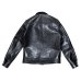 画像2: Y'2 LEATHER（ワイツーレザー）ANILINE HORSE 1st Type Jacket（アニリンホースファーストタイプジャケット）/Black（ブラック） (2)