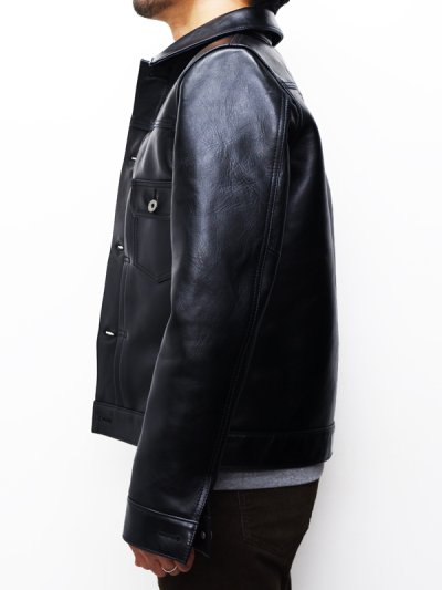 画像12: 【PointUp10%11/10迄】Y'2 LEATHER（ワイツーレザー）ANILINE HORSE 1st Type Jacket（アニリンホースファーストタイプジャケット）/Black（ブラック）