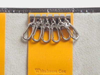 画像3: Whitehouse Cox（ホワイトハウスコックス）S9692 Key Case with Ring（キーケース）/Espresso×Yellow（エスプレッソ×イエロー）