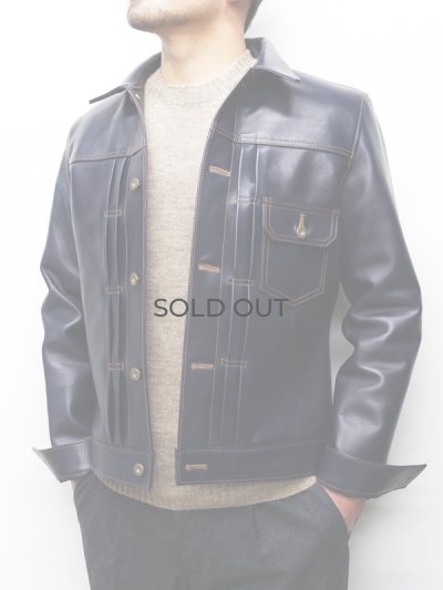 画像12: Y'2 LEATHER（ワイツーレザー）INDIGO HORSE 1st Type Jacket（インディゴホースファーストタイプジャケット）/ Indigo（インディゴ）