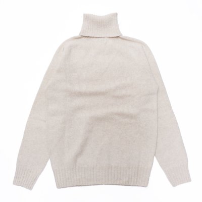 画像2: INVERALLAN（インバーアラン）Roll Neck Saddle Shoulder Sweater（ロールネックサドルショルダーセーター）Geelong Lambswool/Swansdown（オフホワイト）