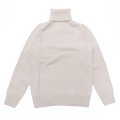 INVERALLAN（インバーアラン）Roll Neck Saddle Shoulder Sweater（ロールネックサドルショルダーセーター）Geelong Lambswool/Swansdown（オフホワイト）