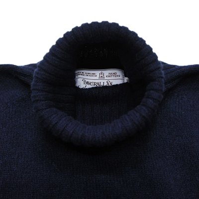 画像7: INVERALLAN(インバーアラン)Roll Neck Saddle Shoulder Sweater(ロールネックサドルショルダーセーター)"Geelong Lambswool" / Nero Navy(ブラックネイビー)