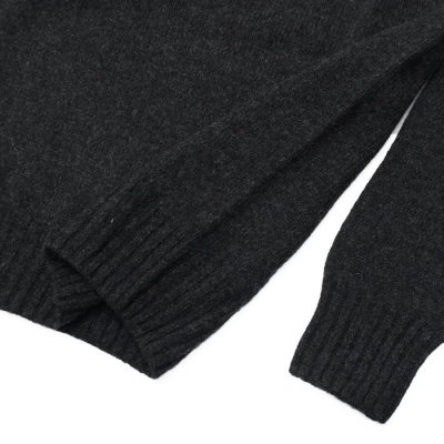 画像5: INVERALLAN（インバーアラン）Roll Neck Saddle Shoulder Sweater（ロールネックサドルショルダーセーター）"Geelong Lambswool" / Charcoal（チャコールグレー）