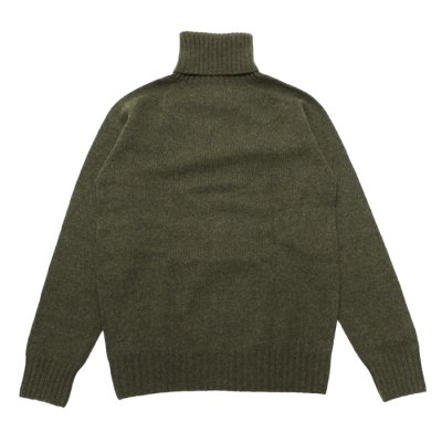 画像2: INVERALLAN（インバーアラン）Roll Neck Saddle Shoulder Sweater（ロールネックサドルショルダーセーター）Geelong Lambswool/Loden Green（ローデングリーン）