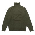 INVERALLAN（インバーアラン）Roll Neck Saddle Shoulder Sweater（ロールネックサドルショルダーセーター）Geelong Lambswool/Loden Green（ローデングリーン）