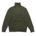 画像1: INVERALLAN（インバーアラン）Roll Neck Saddle Shoulder Sweater（ロールネックサドルショルダーセーター）Geelong Lambswool/Loden Green（ローデングリーン） (1)