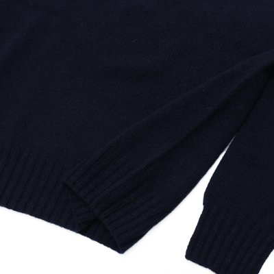 画像5: INVERALLAN(インバーアラン)Roll Neck Saddle Shoulder Sweater(ロールネックサドルショルダーセーター)"Geelong Lambswool" / Nero Navy(ブラックネイビー)