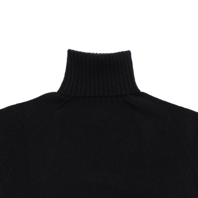 画像3: INVERALLAN（インバーアラン）Roll Neck Saddle Shoulder Sweater（ロールネックサドルショルダーセーター）"Geelong Lambswool" / Black（ブラック）