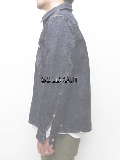 画像8: F.O.B FACTORY（エフオービーファクトリー）G-3 DENIM P.O JK（G-3デニムプルオーバージャケット）"14oz G3 Selvedge Supima" / Indigo（インディゴ）※One Wash