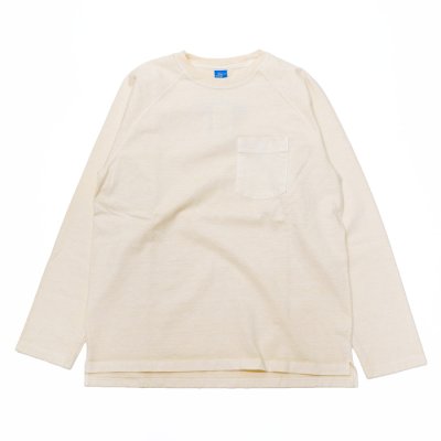 画像1: Good On（グッドオン）Long Sleeve Heavy Raglan Pocket Tee（ロングスリーブヘビーラグランポケットTシャツ）"Pigment Dye"/Natural（ナチュラル）