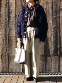 他の写真1: INVERALLAN（インバーアラン）3a Lumber Cardigan（3aランバーカーディガン）Aran/Navy（ネイビー）