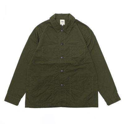 画像1: F.O.B FACTORY（エフオービーファクトリー）FRENCH SHIRT JACKET（フレンチシャツジャケット）COTTON NYLON/Olive（オリーブ）