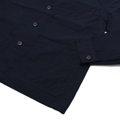 画像4: F.O.B FACTORY（エフオービーファクトリー）FRENCH SHIRT JACKET（フレンチシャツジャケット）"COTTON NYLON" / Navy（ネイビー）