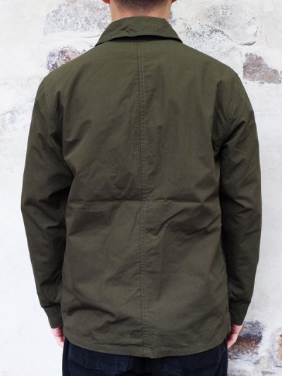 画像9: F.O.B FACTORY（エフオービーファクトリー）FRENCH SHIRT JACKET（フレンチシャツジャケット）"COTTON NYLON" / Olive（オリーブ）
