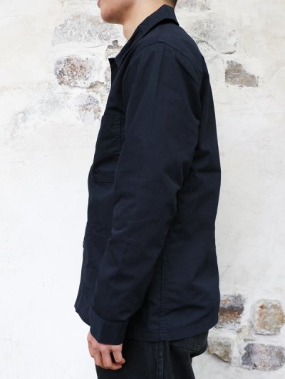 画像8: F.O.B FACTORY（エフオービーファクトリー）FRENCH SHIRT JACKET（フレンチシャツジャケット）"COTTON NYLON" / Navy（ネイビー）