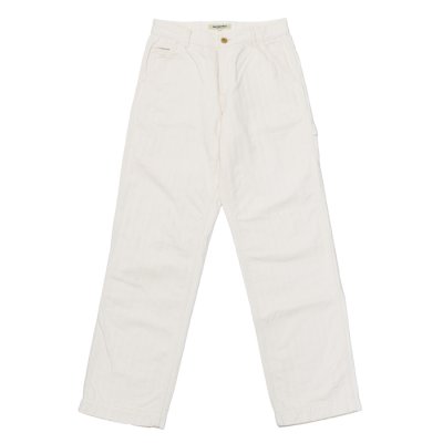 画像1: F.O.B FACTORY（エフオービーファクトリー）HBT PAINTER PANTS（HBTペインターパンツ）Wavy Herringbone/Ecru（エクリュ）【裾上げ無料】