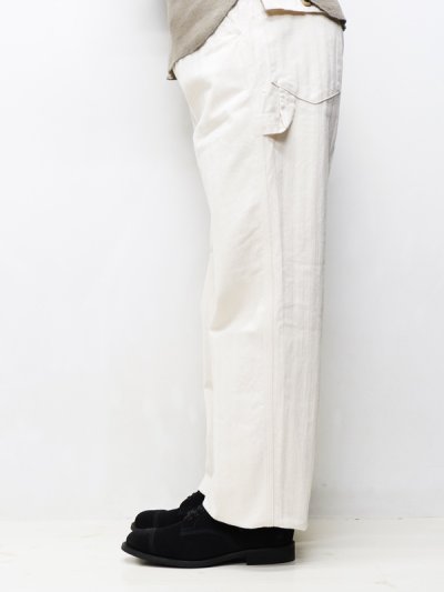 画像8: F.O.B FACTORY（エフオービーファクトリー）HBT PAINTER PANTS（HBTペインターパンツ）"Wavy Herringbone" / Ecru（エクリュ）【裾上げ無料】