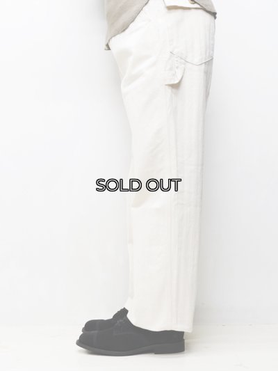 画像11: F.O.B FACTORY（エフオービーファクトリー）HBT PAINTER PANTS（HBTペインターパンツ）"Wavy Herringbone" / Ecru（エクリュ）【裾上げ無料】