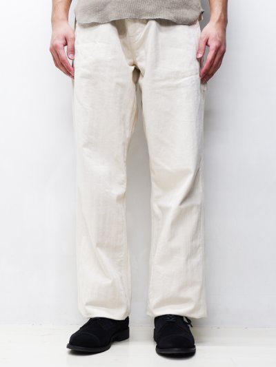 画像10: F.O.B FACTORY（エフオービーファクトリー）HBT PAINTER PANTS（HBTペインターパンツ）"Wavy Herringbone" / Ecru（エクリュ）【裾上げ無料】