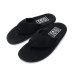画像1: ISLAND SLIPPER（アイランドスリッパ）PBS201BHR (ブルハイドスエードレザーサンダル) "Suede" / Black×Black（ブラック×ブラック） (1)