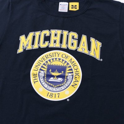 画像4: Champion（チャンピオン）T1011 US Print T-Shirt"MICHIGAN・Made in USA" / Navy（ネイビー）※Sサイズのみ
