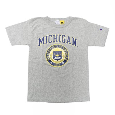 画像1: Champion（チャンピオン）T1011 US Print T-Shirt"MICHIGAN" / Oxford（オックスフォードグレー）