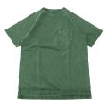 Good On（グッドオン）Short Sleeve Heavy Raglan Pocket Tee（ショートスリーブヘビーラグランポケットTシャツ）"Pigment Dye"/Dk.Green（ダークグリーン）