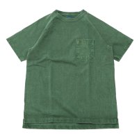 Good On（グッドオン）Short Sleeve Heavy Raglan Pocket Tee（ショートスリーブヘビーラグランポケットTシャツ）"Pigment Dye"/Dk.Green（ダークグリーン）