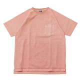 Good On（グッドオン）Short Sleeve Heavy Raglan Pocket Tee（ショートスリーブヘビーラグランポケットTシャツ）"Pigment Dye"/Coral（コーラル）