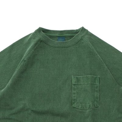 画像3: Good On(グッドオン)Short Sleeve Heavy Raglan Pocket Tee(ショートスリーブヘビーラグランポケットTシャツ)"Pigment Dye" / Dk.Green(ダークグリーン)
