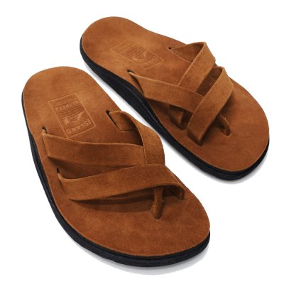 画像3: ＜40%OFF＞ISLAND SLIPPER（アイランドスリッパ）KBBH403S（スリーストラップブルハイドスエードレザーサンダル）”Suede" / Peanut×Tobacco（ピーナッツ×タバコ）※US:7.0（約25.0cm）のみ