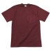 画像1: CAMBER（キャンバー）Max Weight Crew Neck Pocket Tee（マックスウエイトクルーネックポケット付Tシャツ）8oz/Burgundy（バーガンディ） (1)