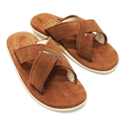 画像3: ＜40%OFF＞ISLAND SLIPPER（アイランドスリッパ）PT223MOU (スエードレザーサンダル+ムート) "Suede+Mouton" / Peanut（ピーナッツ）