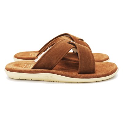 画像4: ＜40%OFF＞ISLAND SLIPPER（アイランドスリッパ）PT223MOU (スエードレザーサンダル+ムート) "Suede+Mouton" / Peanut（ピーナッツ）