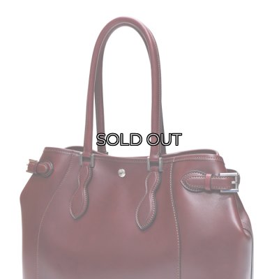 画像2: WILD SWANS（ワイルドスワンズ）Drucker（ドラッカー）トートバッグ"イングリッシュブライドル"/Burgundy（バーガンディ）