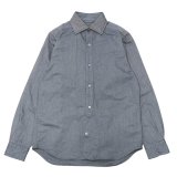 Nigel Cabourn（ナイジェル・ケーボン）BRITISH OFFICER'S SHIRT（ブリティッシュオフィサーズシャツ）VINTAGE OXFORD/Navy（ネイビー）