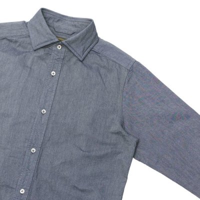 画像4: Nigel Cabourn（ナイジェル・ケーボン）BRITISH OFFICER'S SHIRT（ブリティッシュオフィサーズシャツ）"VINTAGE OXFORD" / Navy（ネイビー）