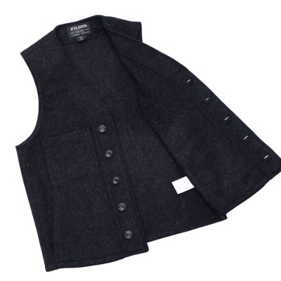 画像6: FILSON（フィルソン）MACKINAW WOOL VEST（マッキーノウールベスト）/ Charcoal（チャコールグレー）