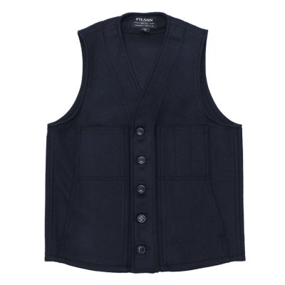 画像1: FILSON（フィルソン）MACKINAW WOOL VEST（マッキーノウールベスト）/Navy（ネイビー）