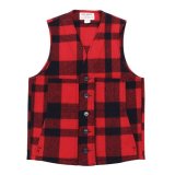 FILSON（フィルソン）MACKINAW WOOL VEST（マッキーノウールベスト）/Red×Black（レッド×ブラック）