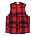 画像1: FILSON（フィルソン）MACKINAW WOOL VEST（マッキーノウールベスト）/Red×Black（レッド×ブラック） (1)