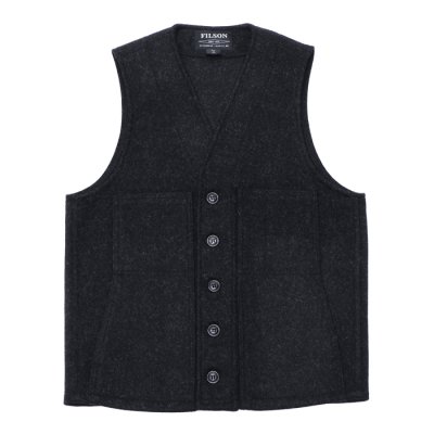 画像1: FILSON（フィルソン）MACKINAW WOOL VEST（マッキーノウールベスト）/Charcoal（チャコールグレー）